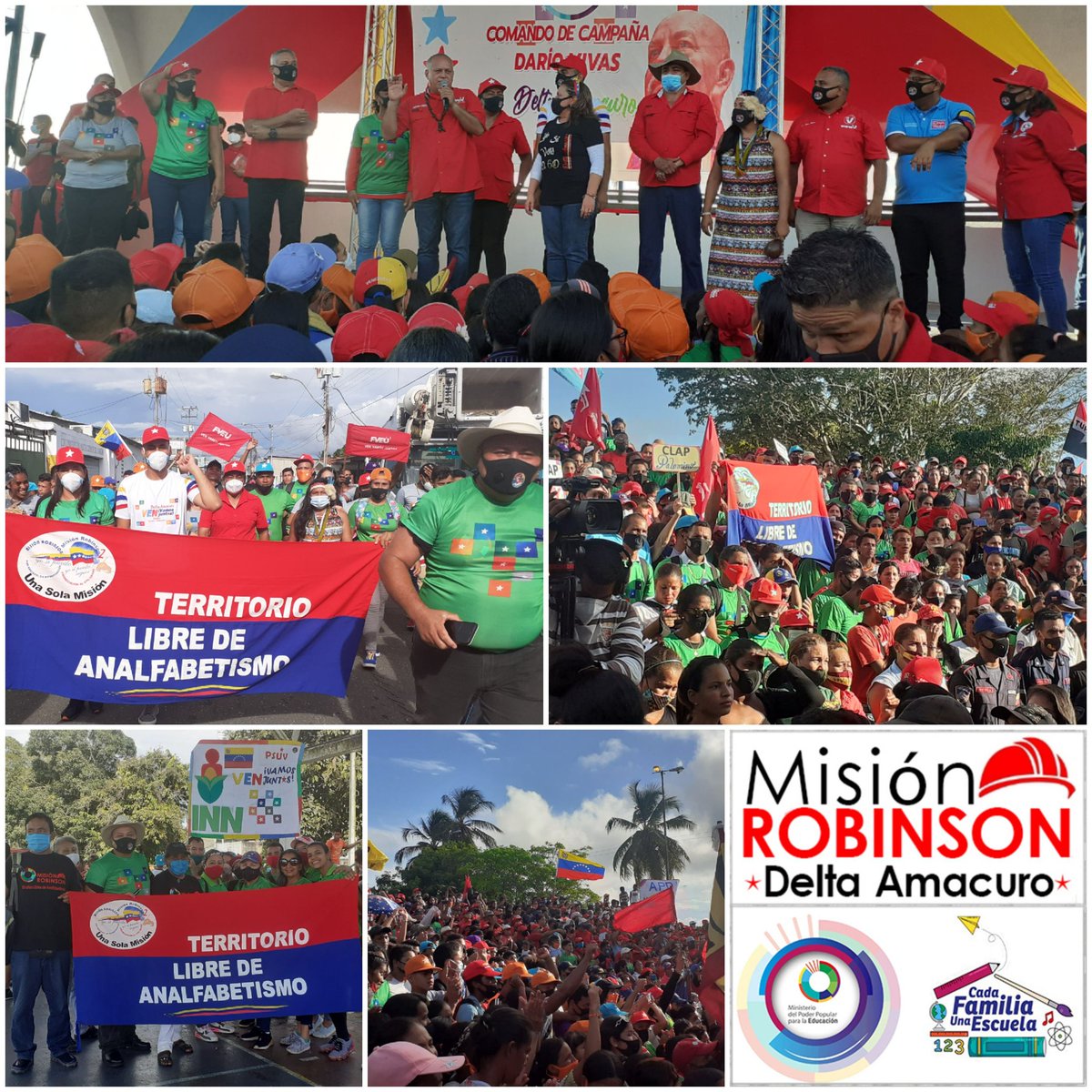 🇻🇪 Desde el Delta Participación de Mesa Técnica en actividad con los Candidatos de la Patria y visita del Primer Vicepresidente del PSUV Diosdado Cabello
#200AñosArmisticioDeTrujillo
#MisiónRobinson
@NicolasMaduro
@psuvaristobulo
@MPPEDUCACION
@raulbolivariano
@MisinRobinsonP2