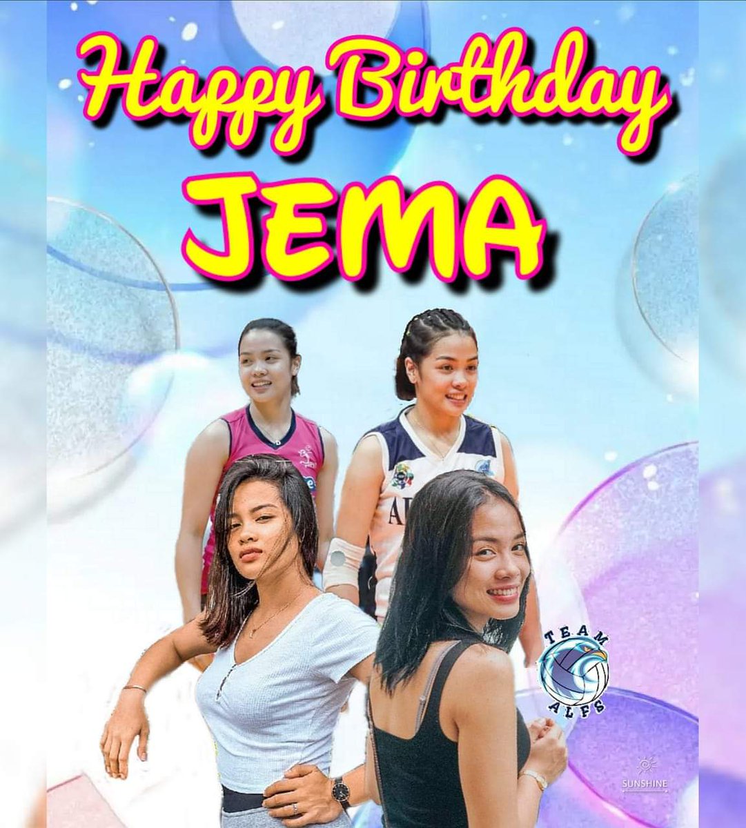 Team_ALFs's tweet photo. Happy birthday to our Queen Falcon and MVP, Jema! 🎂 @jemagalanza 
Supporting u always and thank u for inspiring us. More blessings to come and continue to be a blessing to others. We miss u and we love you Jema! 😘 https://t.co/sOStk8zy0A