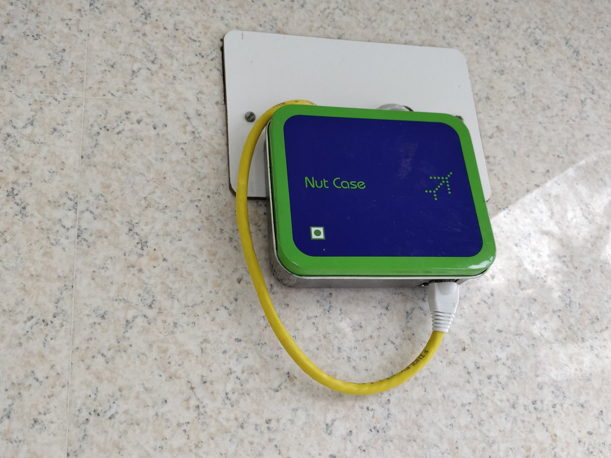#WeekendProject Semi-outdoor network switch deployed. 802.3af (PoE) powered and thanks to <a href="/IndiGo6E/">IndiGo</a> for the enclosure case :D
