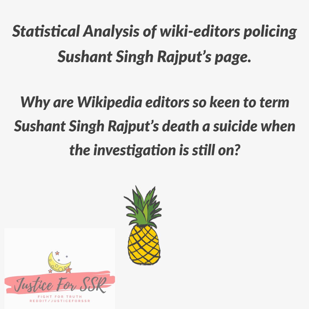 This is a big controversy Wiki Editor NedFausa edited SSR, Parambir Singh, Rhea, AT & Sooraj Pancholi’s page. Cyphoidbomb also kept changing reason of death 2 suicide despite ongoing investigation. #KolkataRoars4SSR  @nilotpalm3  @iujjawaltrivedi  @belikevinayak  @SSRian2107