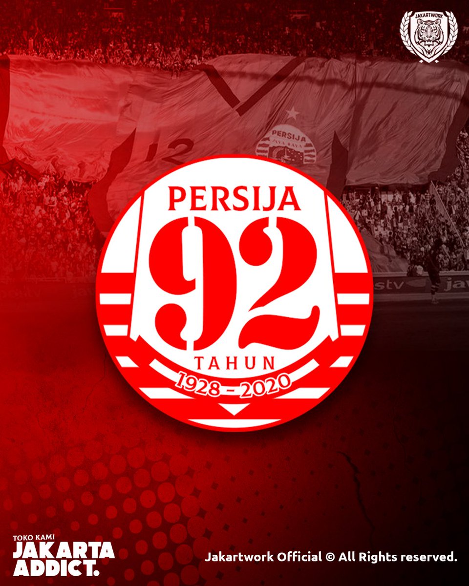 Selamat ulang tahun Kebanggaan <a href="/Persija_Jkt/">Persija Jakarta</a> ke-92 tahun.
Semakin Jaya Raya selalu di kancah sepakbola Indonesia, dan semoga semakin banyak prestasi yang diperoleh👆

#Persija #PersijaJakarta #Persija92Tahun #PersijaSelamanya #BelieveIn12 #JakartworkOfficial