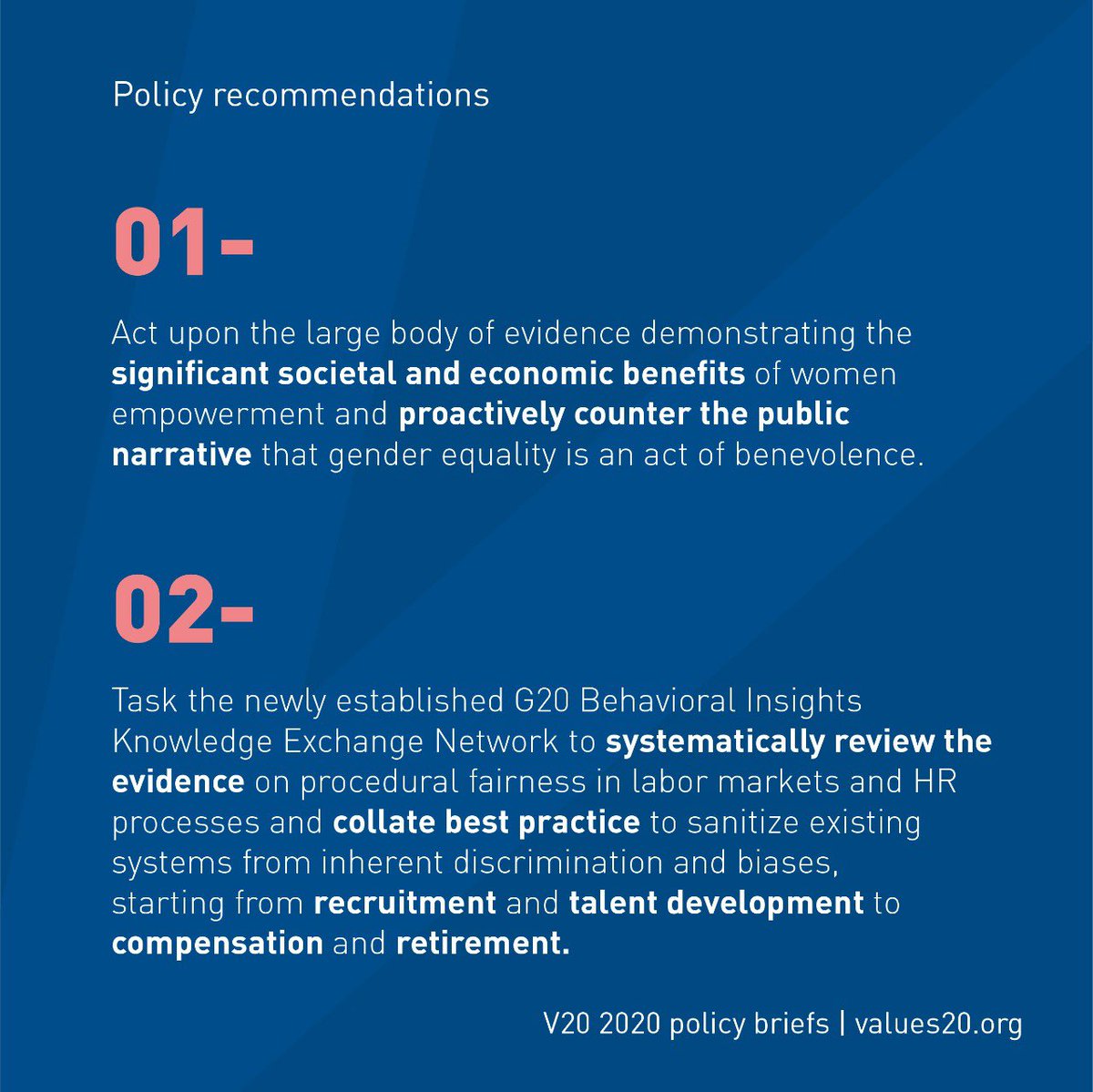 values20group's tweet photo. #GenderInequality and disempowerment of women remain among the most costly social injustices in our world. In this set of policy recommendations, we delve deeper into the issue. #V20 #ValueOfValues #Values20 https://t.co/Afq4GVB7su