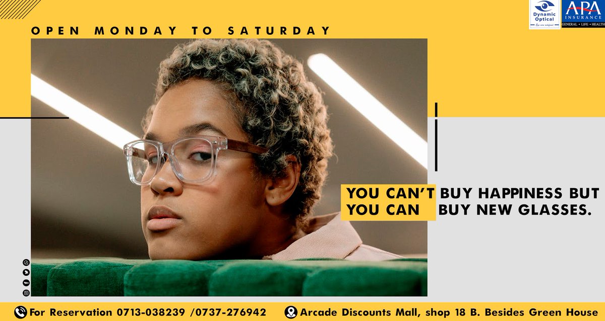 Dynamic_Optical's tweet image. We all hate it here don't we? Squinting, straining to see, bloodshot eyes and migraines at the end of the day. Well you can't buy happiness but you can buy new glasses (which is almost the same thing). 

Call us today on 0713038239/0737276942. Dynamic Optical, Eye Care redefined!