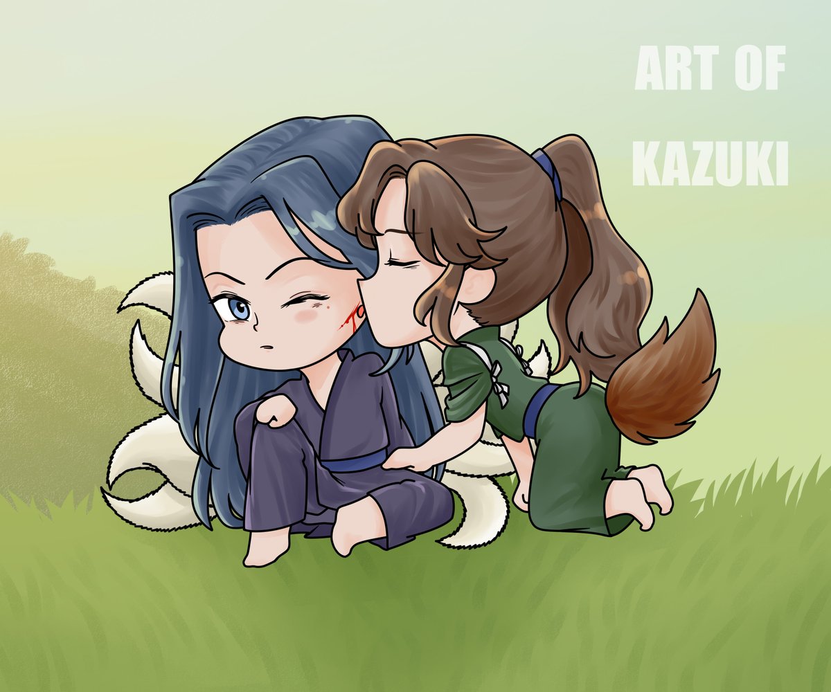 ArtofKazuki's tweet photo. day 5
wounds
9 tailed fox guyun and wolf chang geng
gu zixi will make sure chang geng cultivates to immortality too ♥️

#ChangguWeek #杀破狼  #长顾  #살파랑 #장경고윤 #shapolang #SPL #changgu #changgeng #Guyun https://t.co/P9Br72l09X