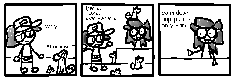 SapkaTheHat's tweet photo. comic? idk just random events strung together so story? just the one off tho

#funnyfox #comic #art https://t.co/oBeVksi9ht