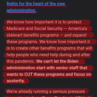 This is just a Right-Wing scare tactic. They're scaring their readers into thinking Biden wants to cut Medicare/SS.Biden has never supported that. It's a disgusting lie w/no basis in reality. JusticeDems should be ashamed.Biden actually wants to EXPAND both of them.
