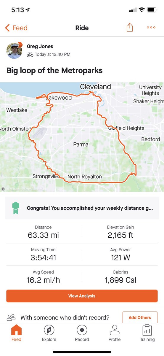 GregoryAJones's tweet photo. Burned off some Thanksgiving calories with a big loop of the @clevemetroparks #M4M2020 #M4M supporting #STEM #CTE #Robotics education https://t.co/tQmJOnqkTk