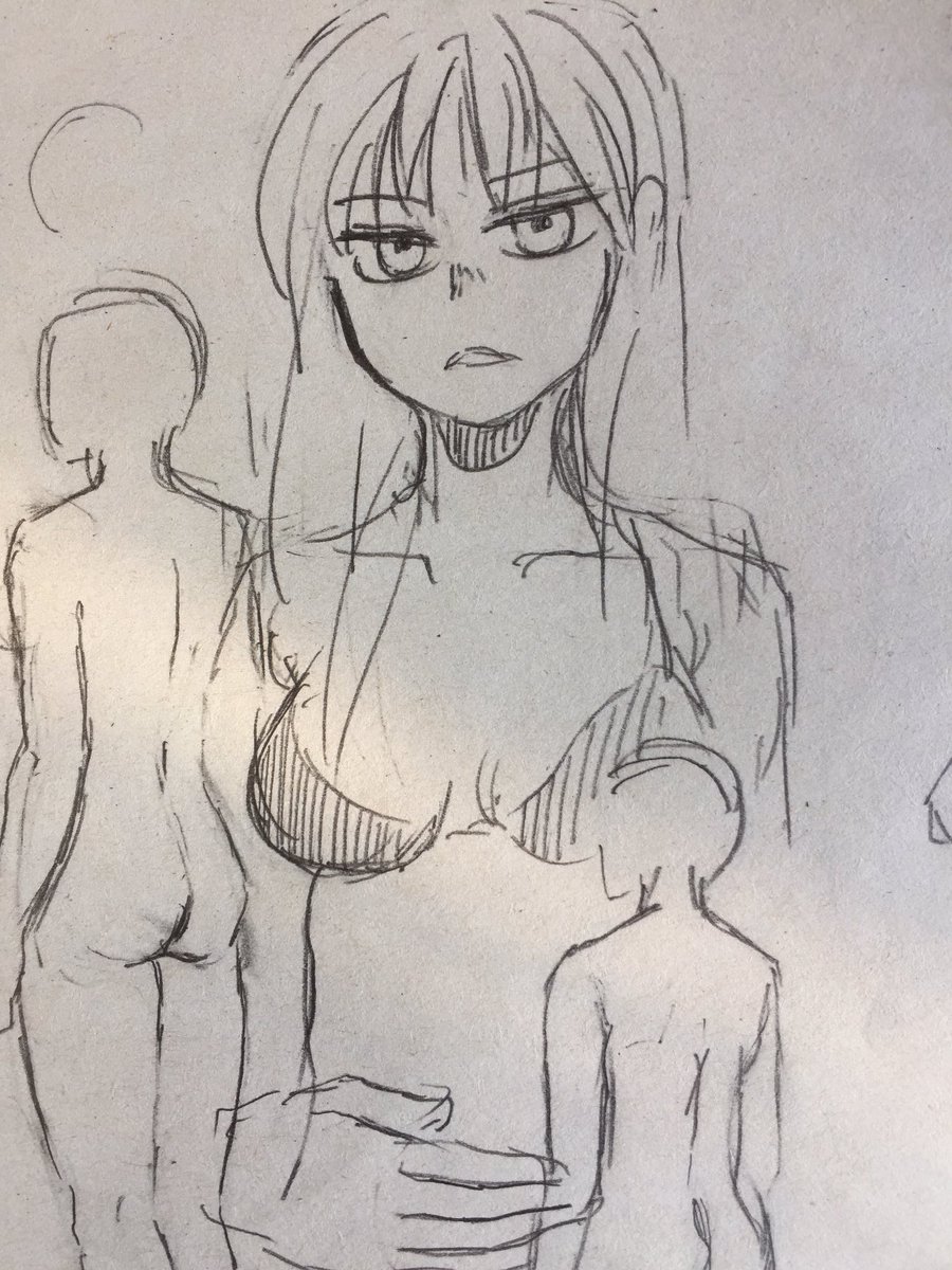 デッサンと落書き。なんか背中ばかり描いてた 