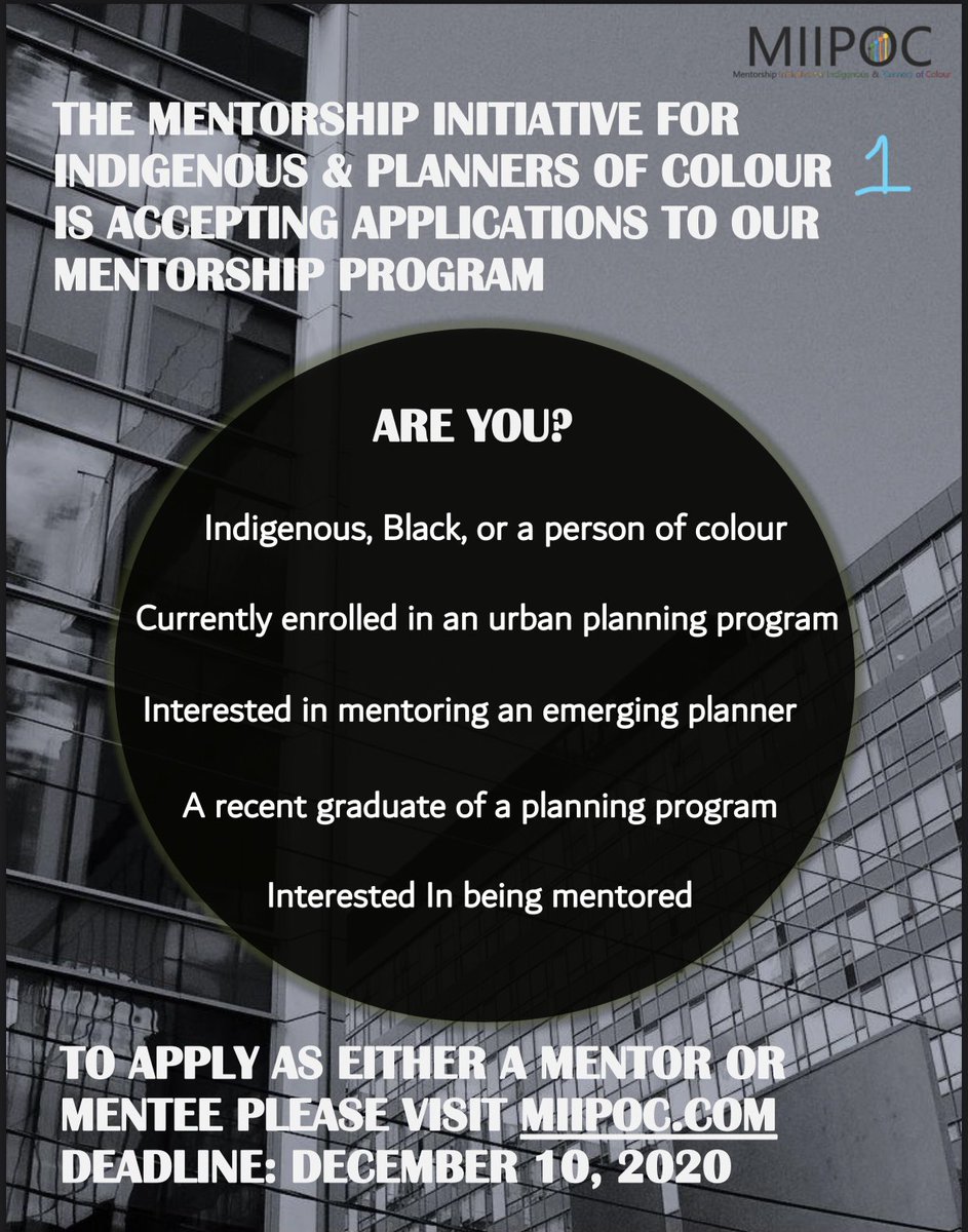MIIPOCca's tweet photo. We’re accepting applications for our second cohort of mentors and mentees! Apply through our website https://t.co/yUhmKIUGjQ https://t.co/wuTu1OiEoY