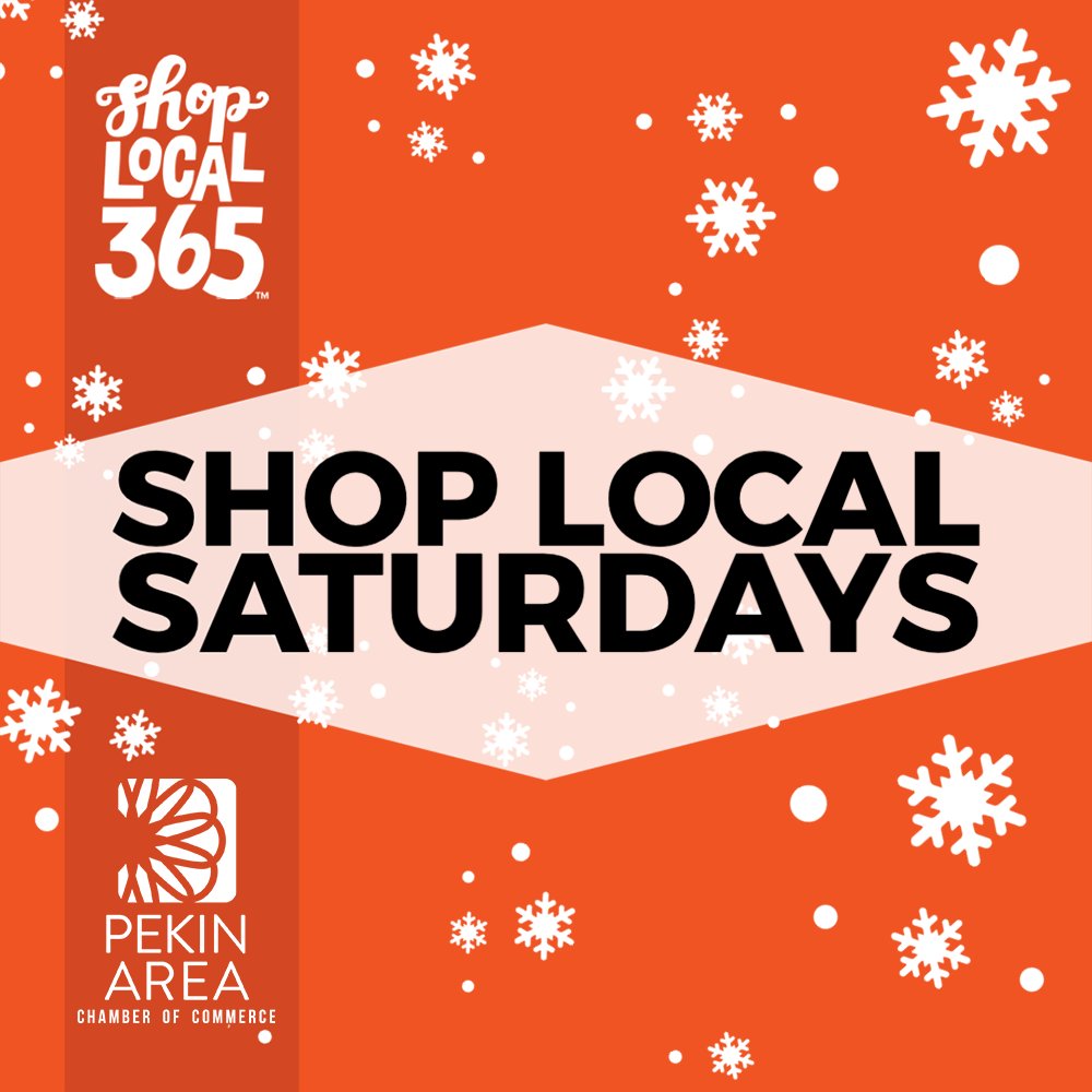 PekinChamber's tweet photo. Join us for #ShopLocalSaturday this holiday shopping season! This year we are challenging our Pekin-Area and Central Illinois neighbors to #ShopLocal each Saturday through 12/26. Find out more about Shop Local Saturdays at https://t.co/AuAO5Wa5fU! #ShopLocal365 https://t.co/UyVrRkUtyw