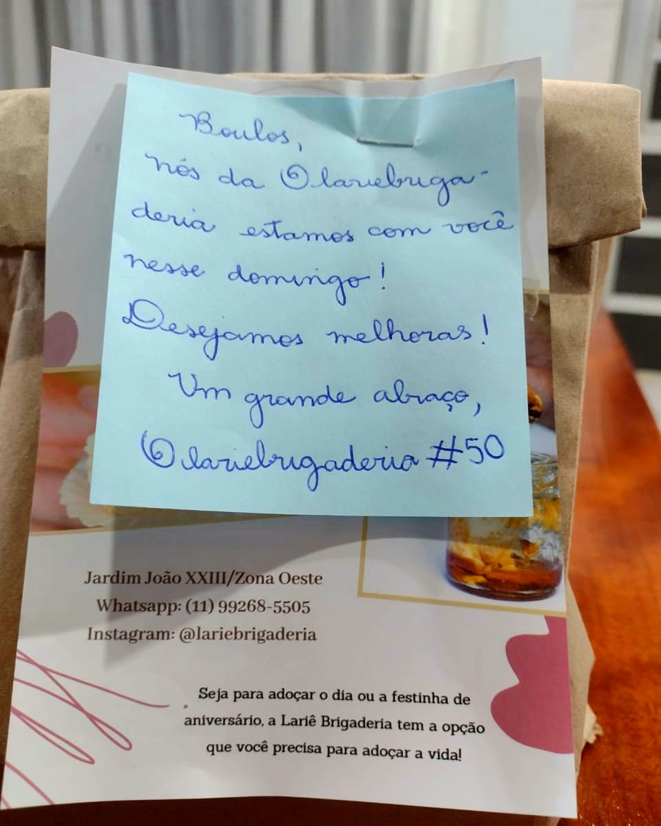 GuilhermeBoulos's tweet photo. Agora no fim da noite recebi esses doces em casa. Nosso lado é o do amor e do cuidado. Obrigado! ❤ https://t.co/RlSruHjAPn