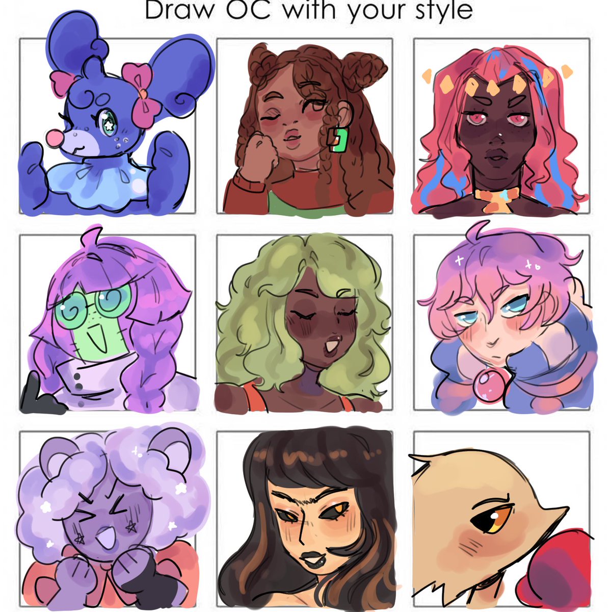 Mutuals' ocs!!!! these are quick doodles but aaa i love them all......... 