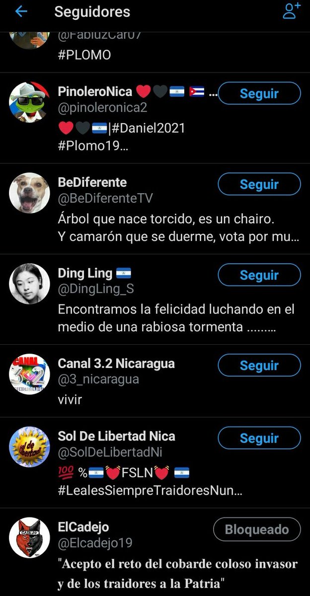 OjmlNic's tweet photo. Ojo con esa cuenta es Sandirata y a los que sigue que son A&amp;B @pinolillonica79 @ElbebiNica @presopolitic @matagalpasos @RompiendoCade11 @Jar_Jr01 ahí les adjunto quienes la siguen y a quienes sigue https://t.co/sI1L0ScWxe