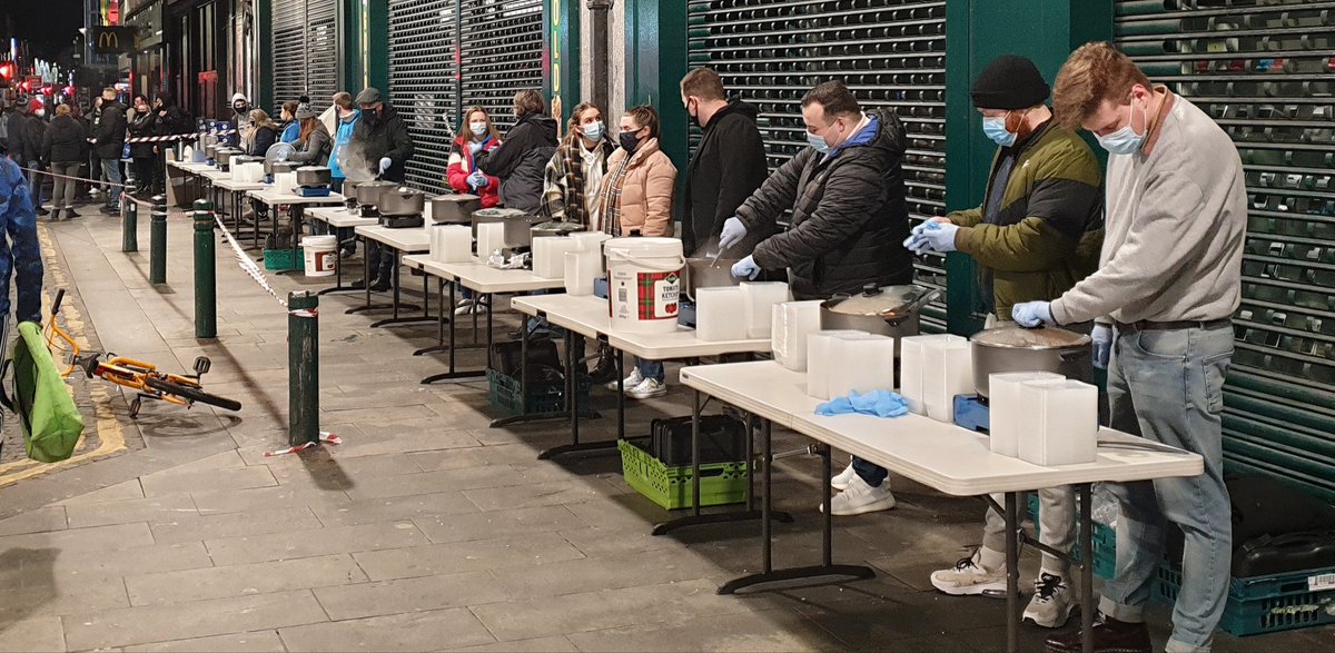 hp_scotland's tweet photo. Out standing night at our soup kitchen tonight in Glasgow, We had 10 choices of food 22 15Lt pots, we served around 155 people tonight over 400 meals, We would like to thank volunteers @h4th_thursday8 amazing support, working together is the key to success.

#covid19 #meals https://t.co/pIjGr4tvOh