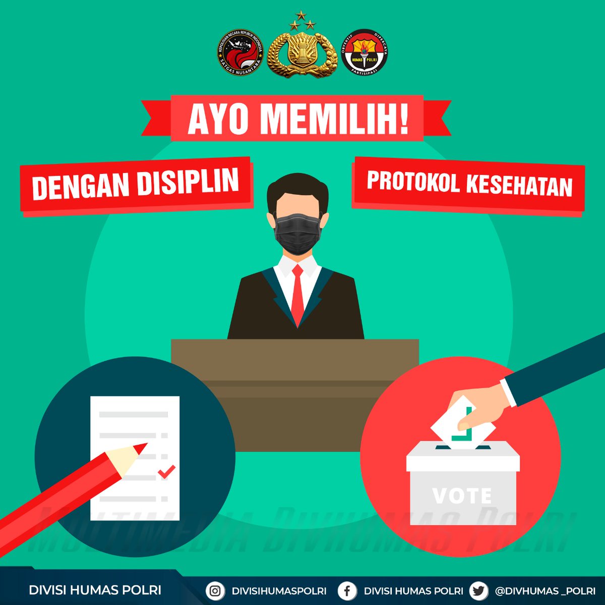HUMASPolrespyk's tweet photo. Penerapan Prokes mutlak dilakukan untuk kesehatan bersama pd tahapan pilkada 2020 #WargaSehatPilkadaAman https://t.co/GyeJZGZ5Ho