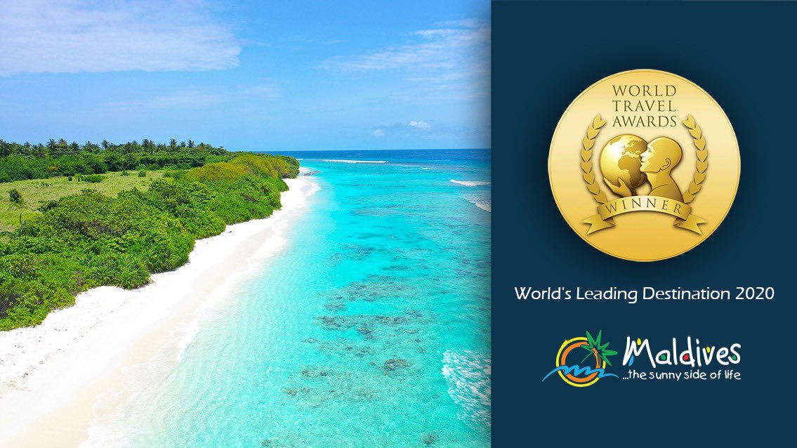 MoTmv's tweet photo. Winning World's Leading Destination award endorses #Maldives tourism success. It reflects sound policies of HEP @ibusolih and his team; product and service excellence by tourism industry partners; and promotion of @visitmaldives by private sector and MMPRC.
Congratulations! https://t.co/qXuOIAREf7