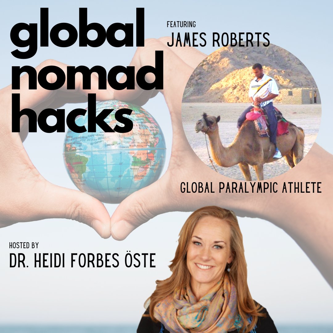 GlobalNomadPod's tweet photo. NOW TRENDING: Listen in to Dr. Heidi Forbes Öste's interviews with James Roberts, an entrepreneur, podcaster and international speaker with over 15 years of experience in exercise, diet and mindset. https://t.co/AtpLYIP6g3 #Paralympian #JamesRoberts #TCK #Entrepreneur #Podcaster https://t.co/P3Ijwh8YZC