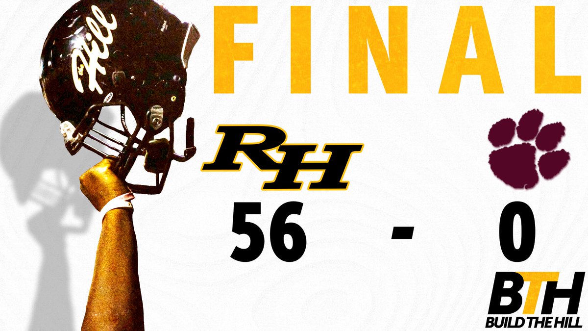FINAL from The Hill:

Richmond Hill: 56
Lakeside (Evans): 0

We travel to Atlanta next week to take on Westlake. Let's turn the ATL Black &amp; Gold!

#BTH #PROVEit #ForTheHill