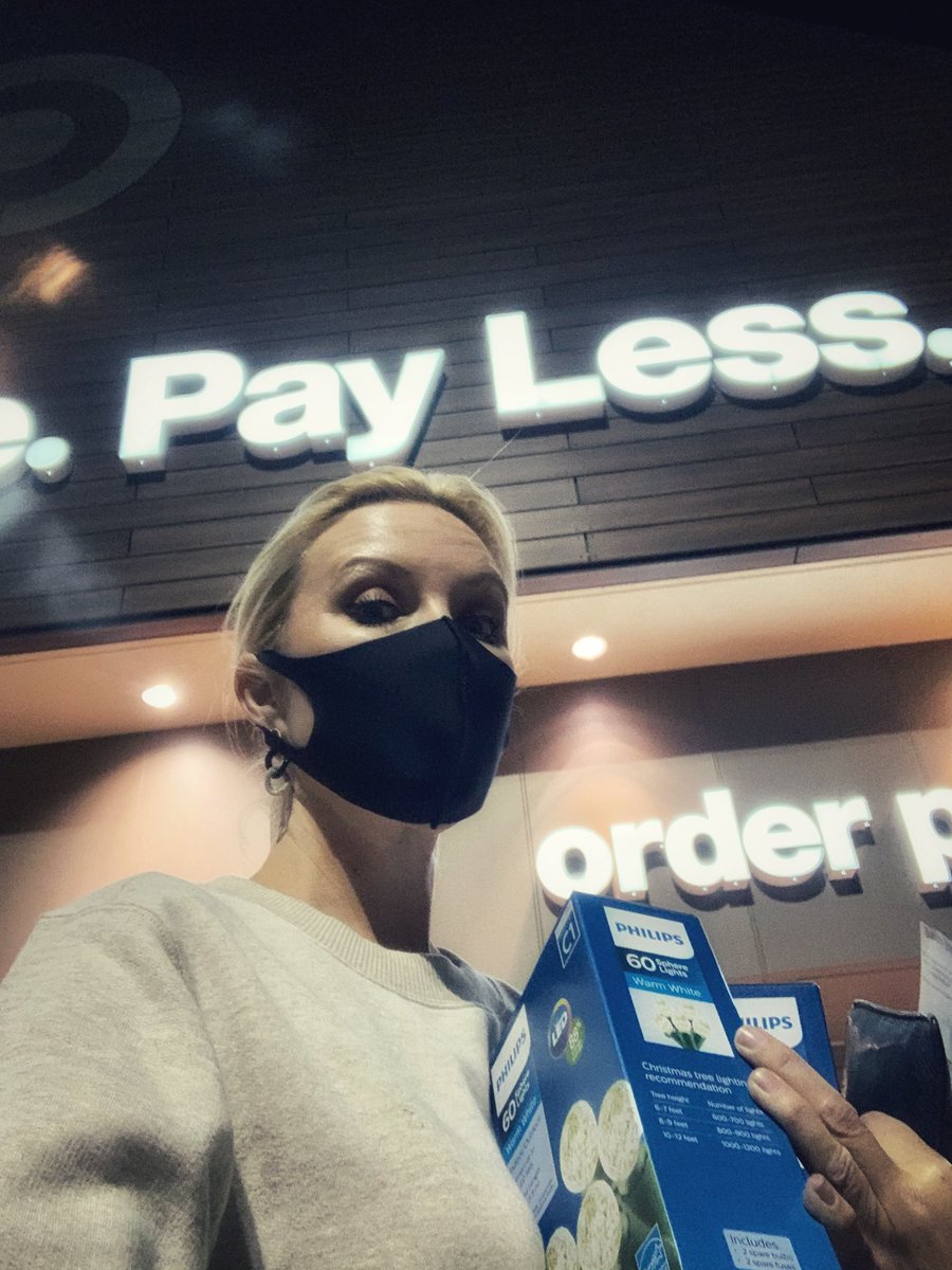 tvheidihatch's tweet image. Ran out of Christmas tree lights.
Ran to Target with my son.
Forgot my mask.
Had to borrow his.
Made him stay in the car.
Anyone else ever forget their mask? 
#2020problems