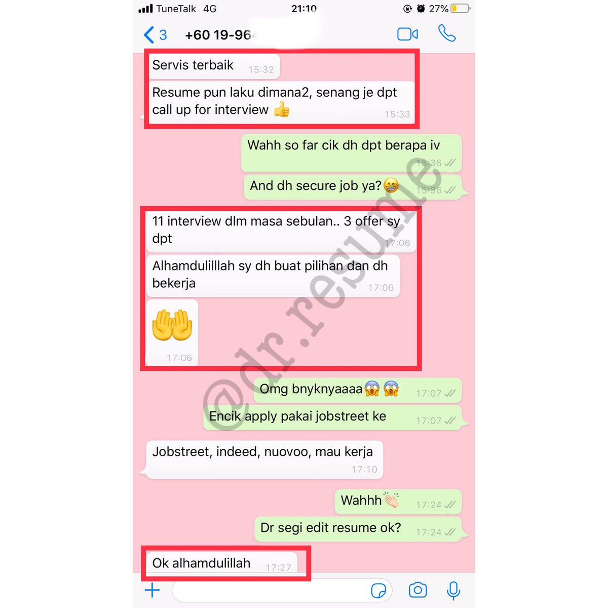 dr_resume's tweet photo. Sape2 yg tgh cri kerja tp xde resume, Kita sediakn service buat resume n template resume serendah rm5🤗 yg nk apply kerja tp xd resume boleh pm ya or tkn link https://t.co/3mmRUtlA2z . Checkout our ig🤗 https://t.co/YIYz7rybbT https://t.co/C2Z2rpBdSM