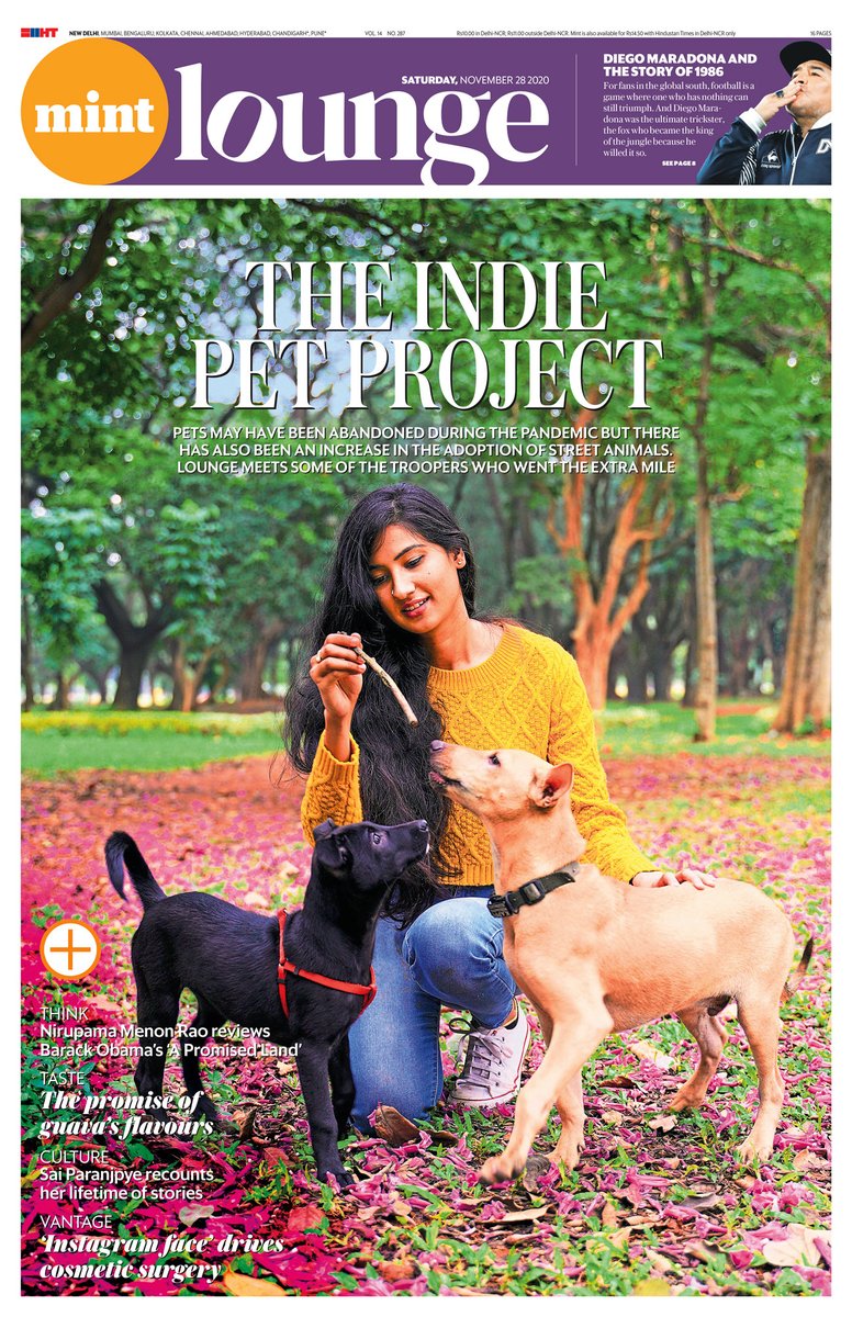 Mint_Lounge's tweet image. #IssueOut: Pets may have been abandoned during the #pandemic but there has also been an increase in the adoption of street animals. Lounge meets some of the troopers who went the extra mile.