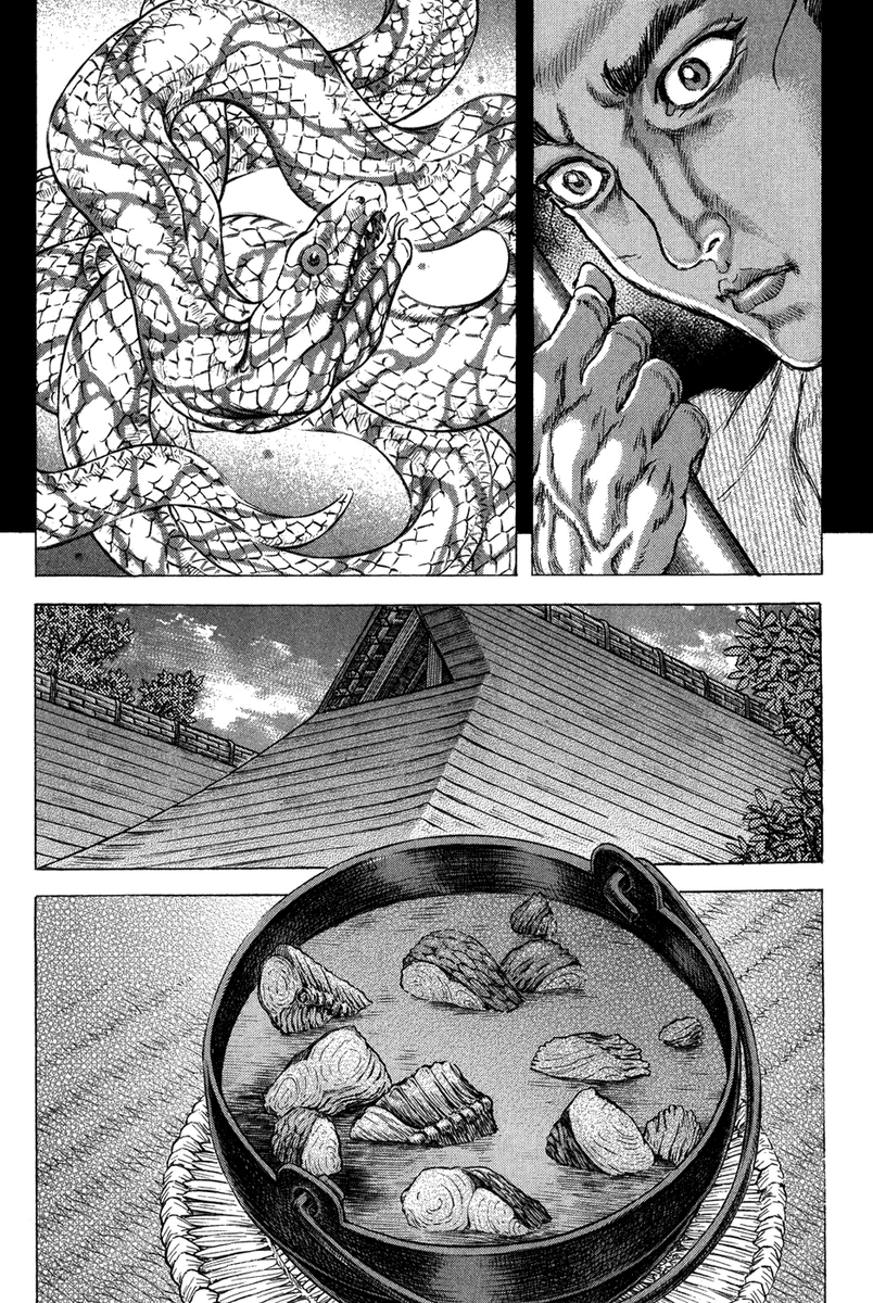 This distance helps the reader stomach the suffering of the characters better (at least for me) but it's main usefulness is to incite the reader to interpret the symbols/subtext that Norio has scattered in the manga.Shigurui is indeed filled with beautiful unexplained imagery