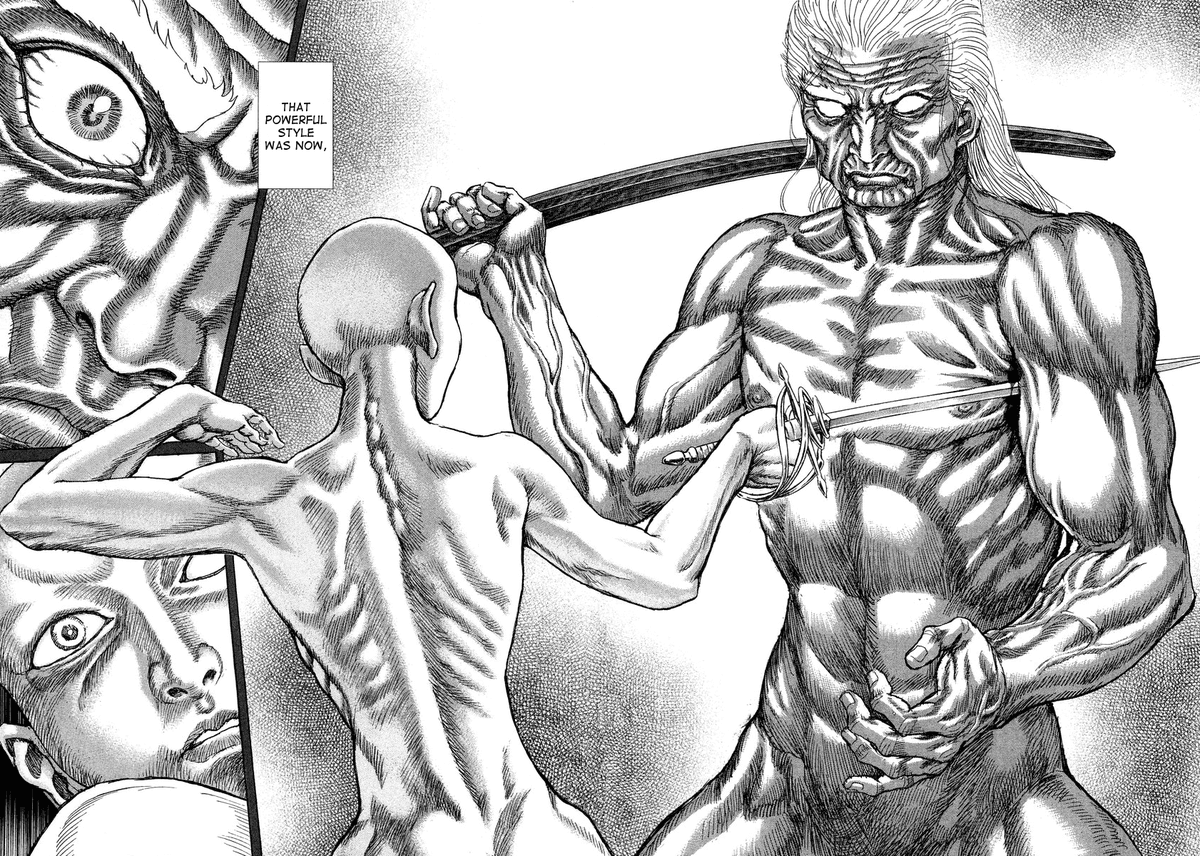 But what Yamaguchi brings that can't be found in any other manga artist is his special depiction of the character's body.I am not only talking here about the realism in which he draws the bodies but how he uses their representation.It's an entire new mean of expression.