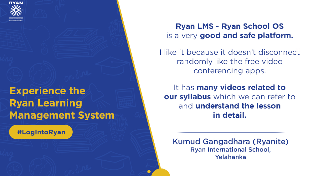 RyanIntlGrp's tweet photo. Seamless learning experience is what our #Ryanite from #RyanInternationalSchool, Yelahanka, loves about Ryan Learning Management System.
Have you logged into #RyanLMS yet?
#LogIntoRyan #RyanSchoolOS https://t.co/HK7w2vW0bF