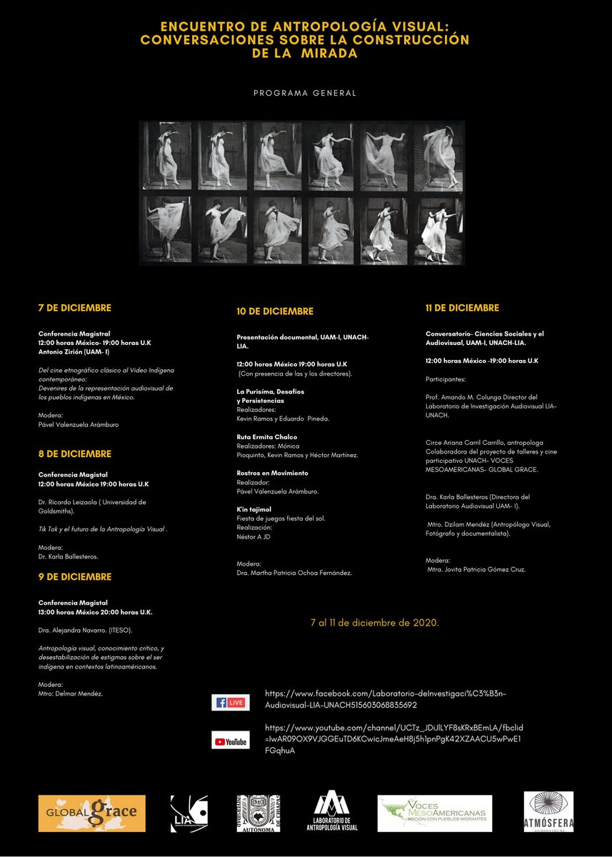 Pavel_VA's tweet image. “Encuentro de Antropología Visual. Conversaciones sobre la construcción de la mirada”.
Del 7 al 11 de Diciembre.

facebook.com/kinokisancris/…