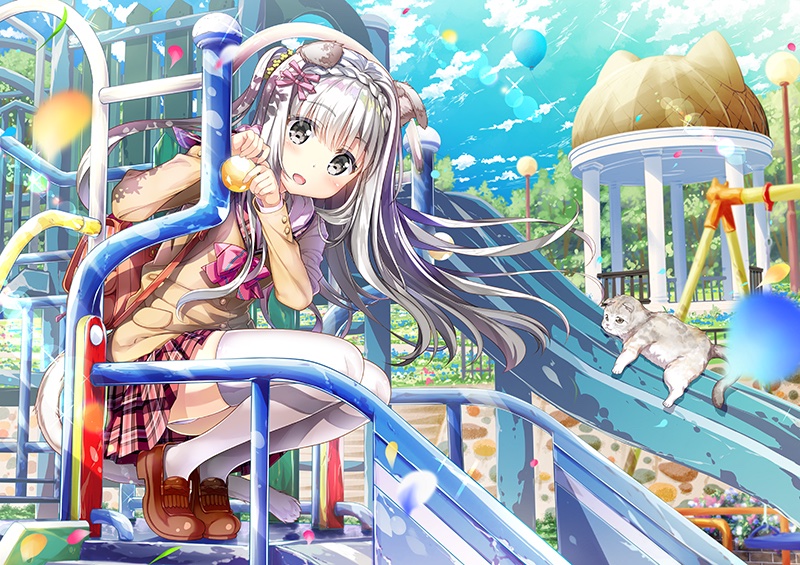 「絶対領域は正義だと思います(*'ω`*)
#いいニーハイの日 」|藤真拓哉のイラスト