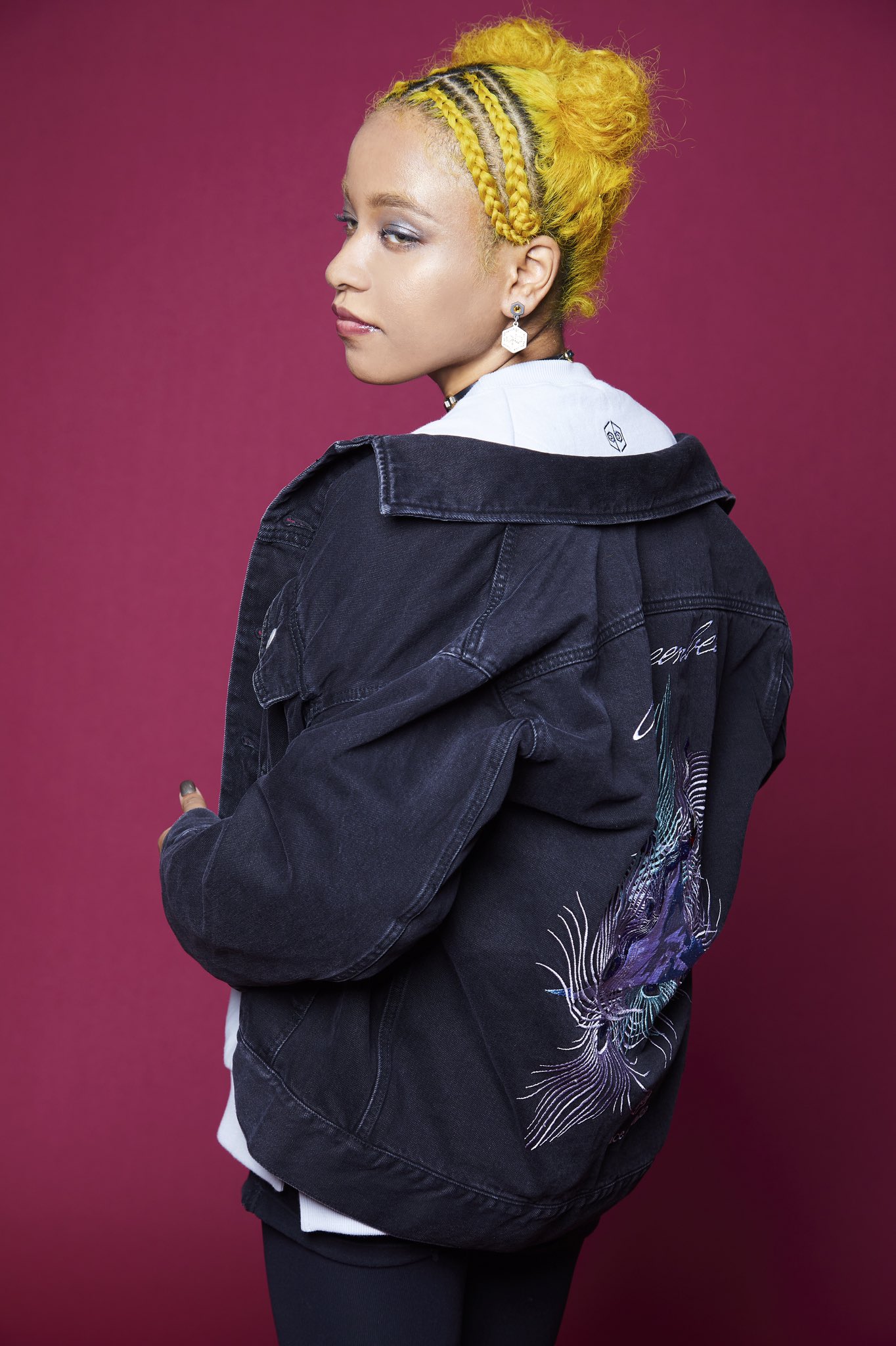 女王蜂 氷山孔雀デニムジャケット