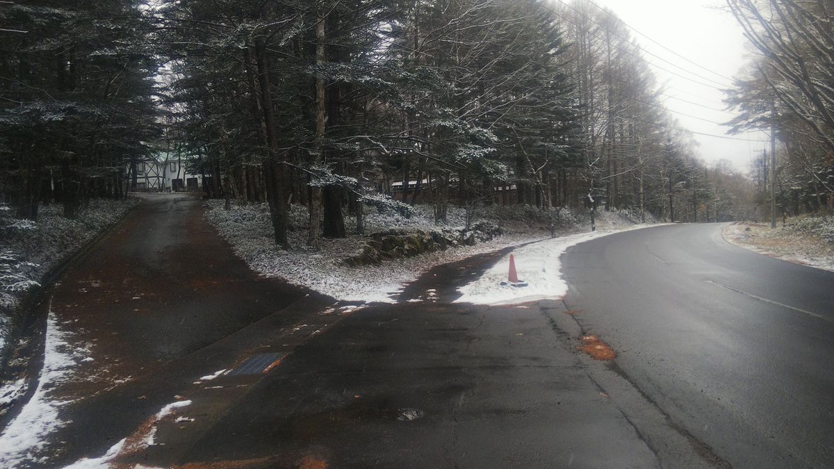 nob's tweet photo. 初雪。 https://t.co/s04gTUFKki