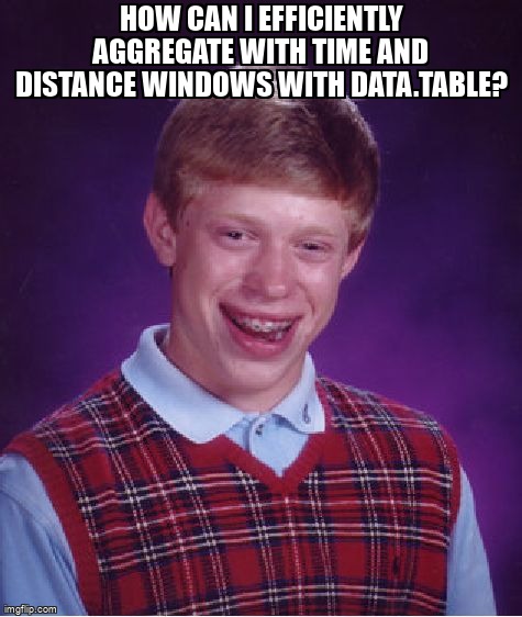 overflow_meme's tweet image. How can I efficiently aggregate with time and distance windows with data.table? stackoverflow.com/questions/6503… #r #rollingcomputation #datatable #gps