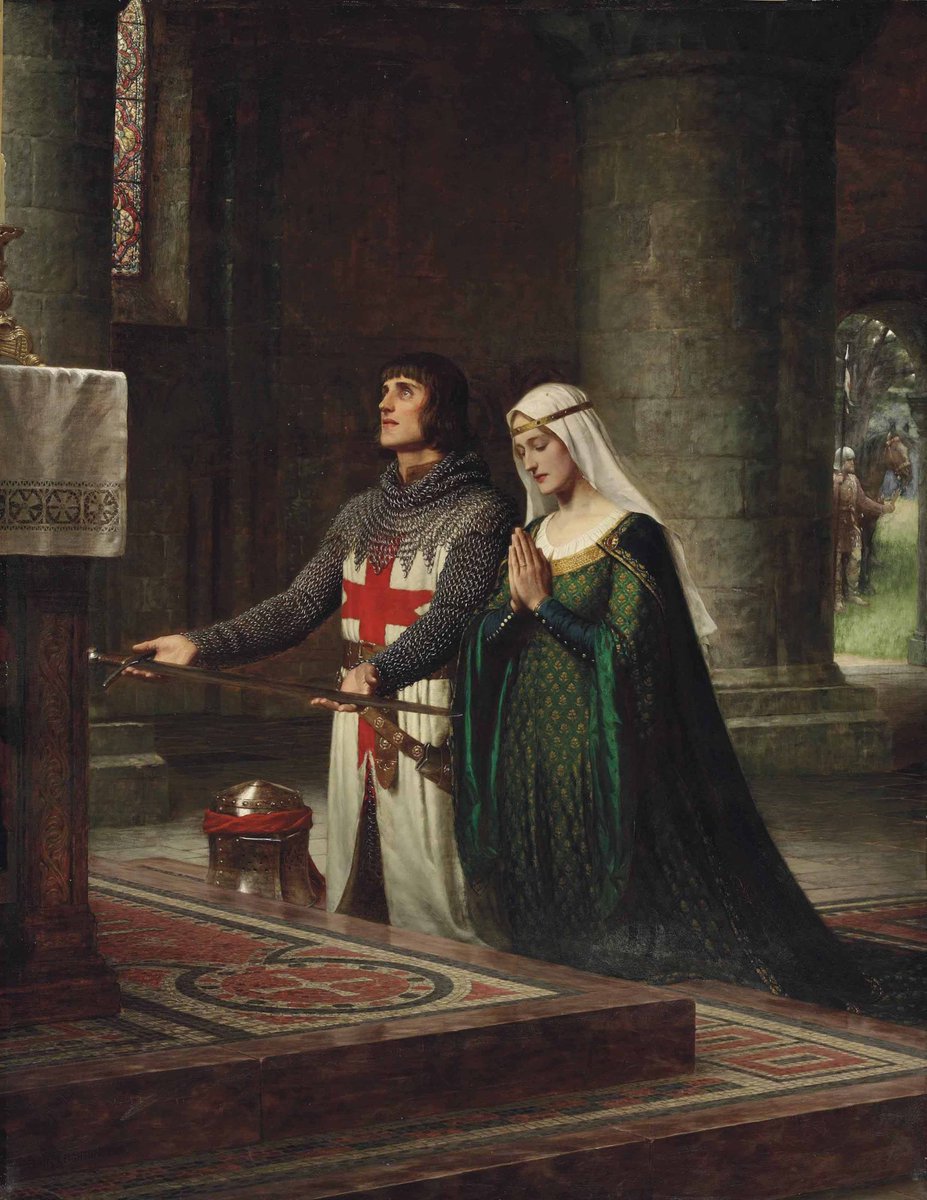 NoTrueScotist's tweet image. “The Dedication” by Edmund Blair Leighton (1908)