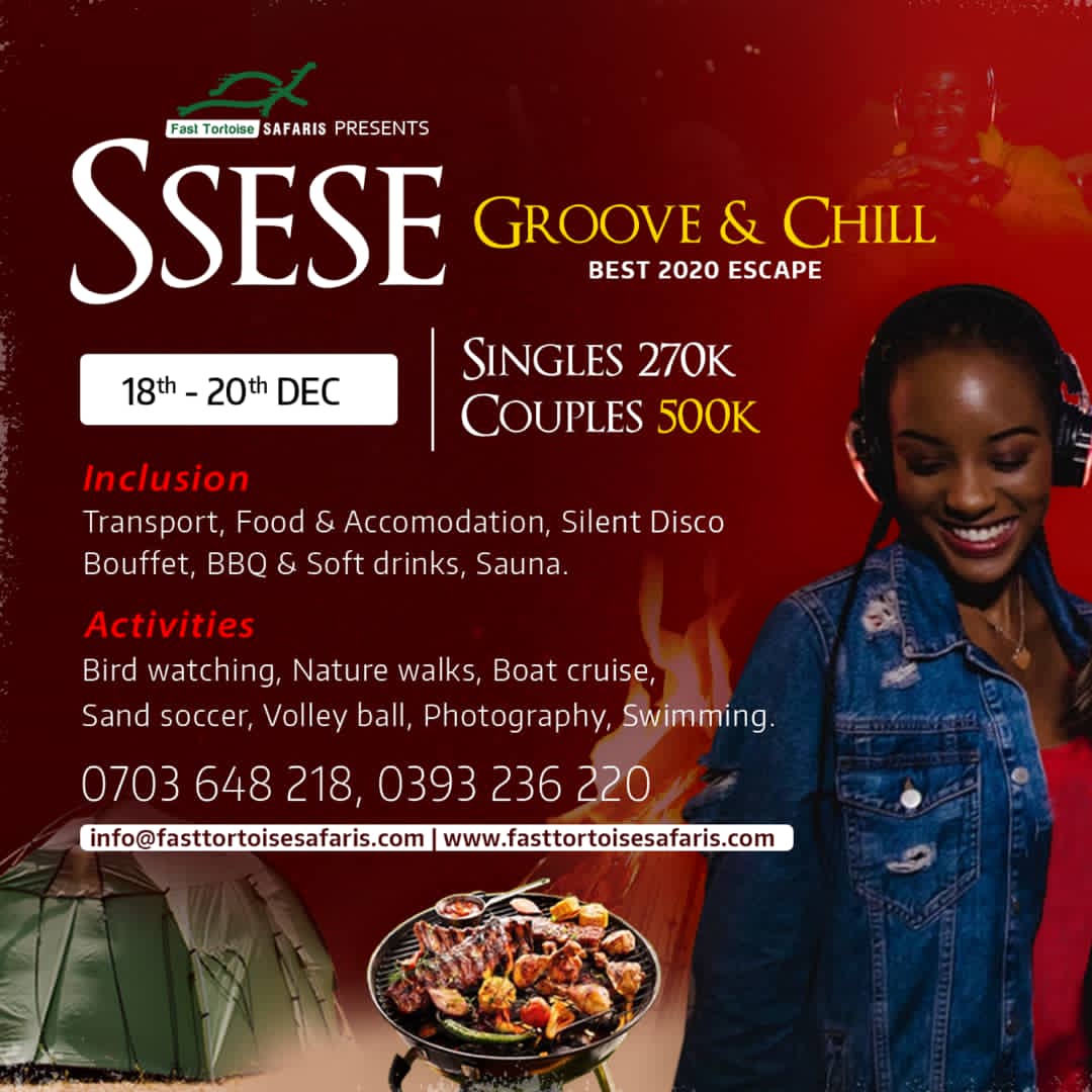 TendoD_'s tweet photo. At just 270k for singles and 500k for couples. Yes @fast_ug has something for you, "Ssese Groove and Chill best 2020 escape...
Inclusive of many stuff, and remember transport we shall use a ferry ✅.
Do for bookings dm them and let's all linkup on the 18th-20th Dec . https://t.co/xK7Bwg3x06