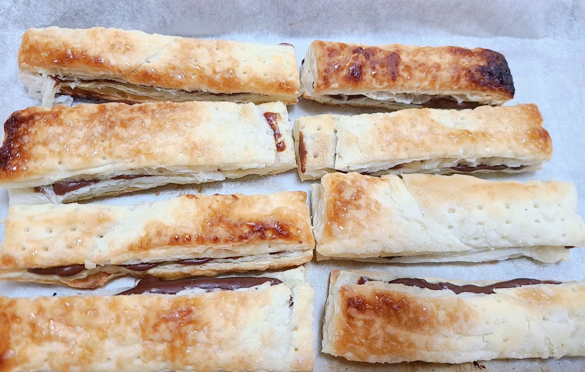 スティックチョコパイ作った!めちゃうま〜!☺️ 