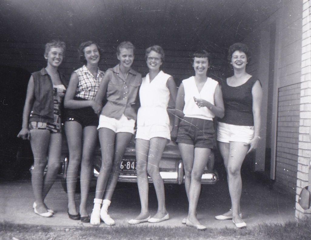 Mom and her squad. 

Couldn't disappear those scratches for some reason. Arkansas #The50s