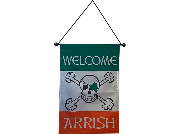 baublesnbooty1's tweet photo. https://t.co/1CCl0hITtR Arrish St Patrick Irish Pirate Two Sided 12"x18" Sleeved Banner Plastic Dowel #Arrish #St #Patrick #Irish #Pirate #Blarney #Bones #Banner #Flag #ebayROCteam https://t.co/DlFcrs5ro1