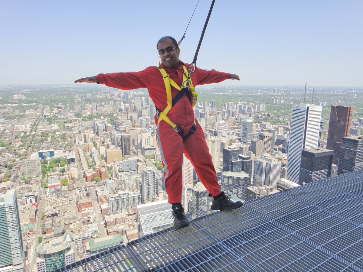 When I was 21, I acted in my first play, choreograph-danced for a show, started my printing business, and started my first "career" job.I was an adrenaline junkie and dangled off the  @TourCNTower.