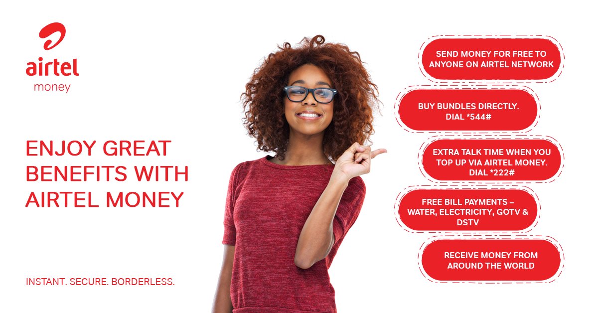 AIRTEL_KE's tweet photo. From sending money for free to paying your essential bills to receiving money from around the world, the benefits of Airtel Money are endless! Switch to the honest network today and enjoy all these benefits and so much more! #TheHonestNetwork #AirtelMoney https://t.co/IbChFj7mgC