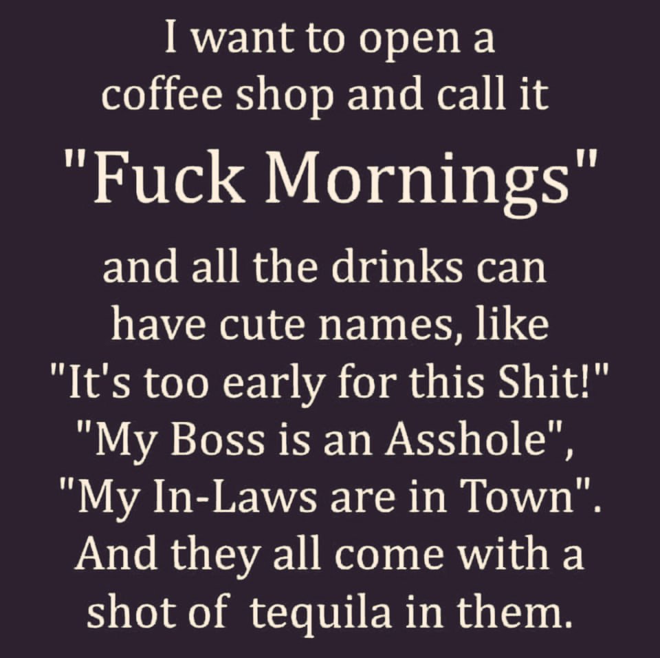 pertassedvixen's tweet photo. #FuckMornings #GoodMorning #cafes #ideas #weekend https://t.co/UGftqudXWu