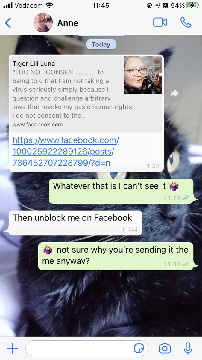 A seemingly innocuous message from my sister (she never messages me) and I start physically shaking and crying. Trauma responses are weird. (Also it’s a link to a post on her profile spouting conspiracies about mandatory vaccines and government tracking you via the app)