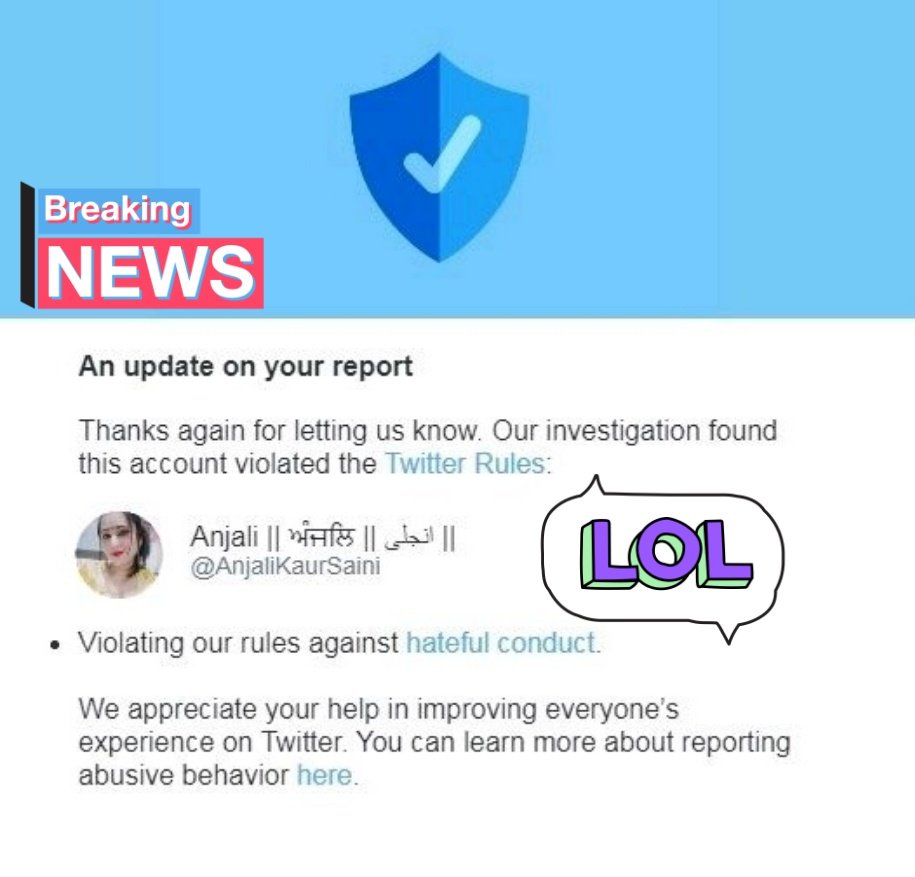 ETF_RW's tweet photo. Update No: 🔥1️⃣9️⃣9️⃣3️⃣🔥 ✍
@AnjaliKaurSaini ac suspended for twitter rules violation. 
Team: 🐐
Category: MiddleBottomHulchul
Type: 5️⃣0️⃣-5️⃣0️⃣
🇮🇳👀😁👀🇮🇳
Thanks @TwitterSupport https://t.co/ykx89zaBdw