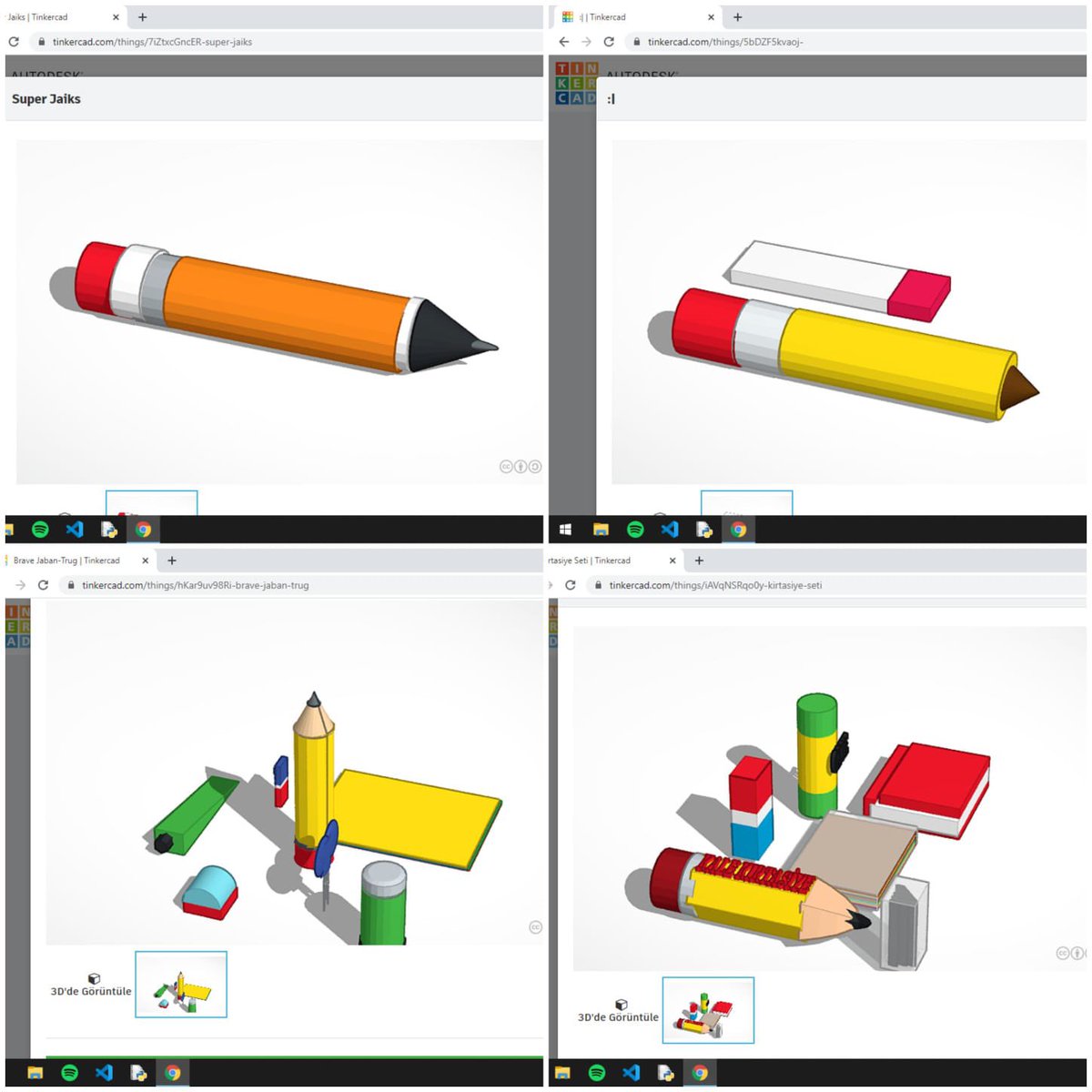 bahcesehir45's tweet image. Bu hafta 5. Sınıf Kodlama ve Robotik Kulübünde öğrencilerimiz TINKERCAD uygulamasında üç boyutlu kalem tasarımlarını gerçekleştirdiler.
@fatlihann @nurdanzorer @duygubiyikoglu @busraaltuntasbk #codingbk