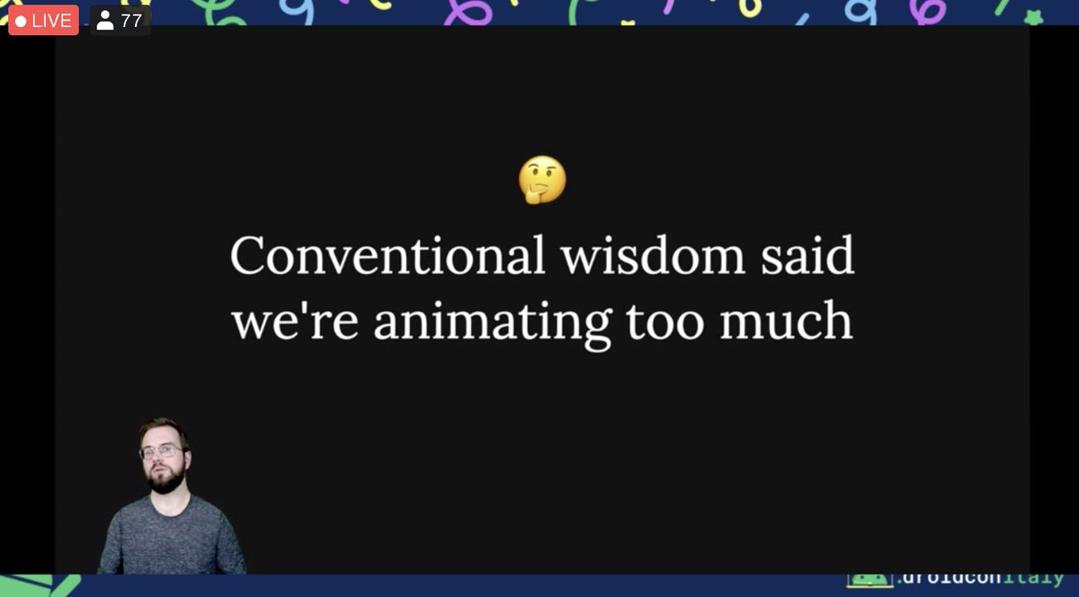 mosquitoman81's tweet image. @kaeawc directly on the droidcon stage with the talk &quot;MotionLayout &amp;amp; RecyclerView&quot; @ @Droidconit #droidconit #androidconnected