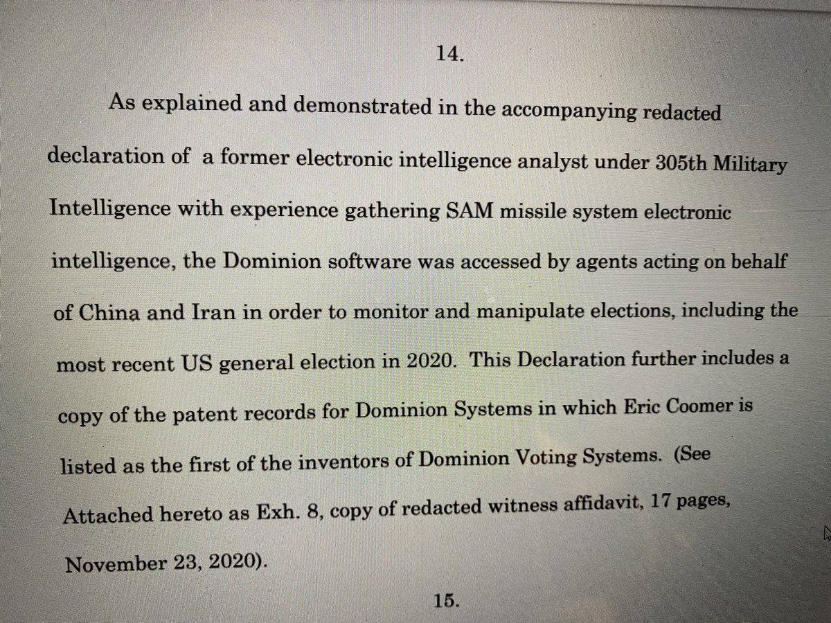 “As explained and demonstrated in the accompanying redacted declaration of a former electronic intelligence analyst under 305th Military Intelligence with experience gathering SAM missile system electronic intelligence....”What the fuck sort of introductory clause is that?