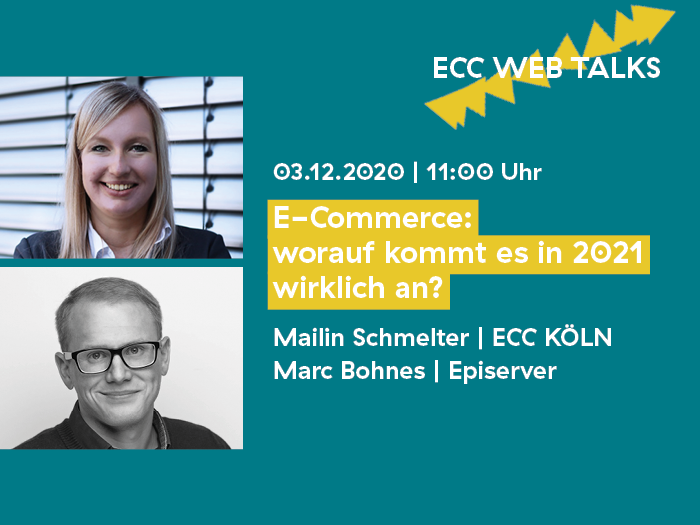 Worauf kommt es im #Ecommerce #2021 wirklich an? 💻 Diese Frage beantworten unsere Kollegin Mailin Schmelter und Marc Bohnes von <a href="/episerver_de/">Episerver (Optimizely) Deutschland</a> bei den #ECCWEBTALKS nächsten Dienstag. Erhaltet wertvolle Insights und meldet euch jetzt an, um dabei zu sein 👉 ow.ly/DyAJ50CwnY1