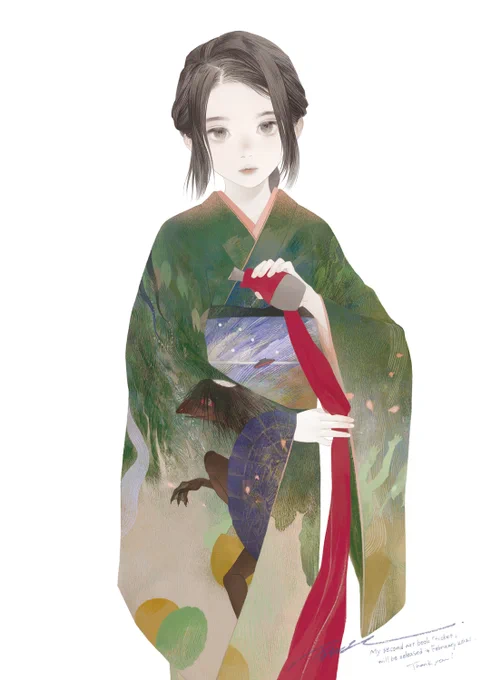 「河童」 2018年/
よく描けたなぁと我ながら感心してしまう絵、お気に入りです? https://t.co/ziom1qOe0g 