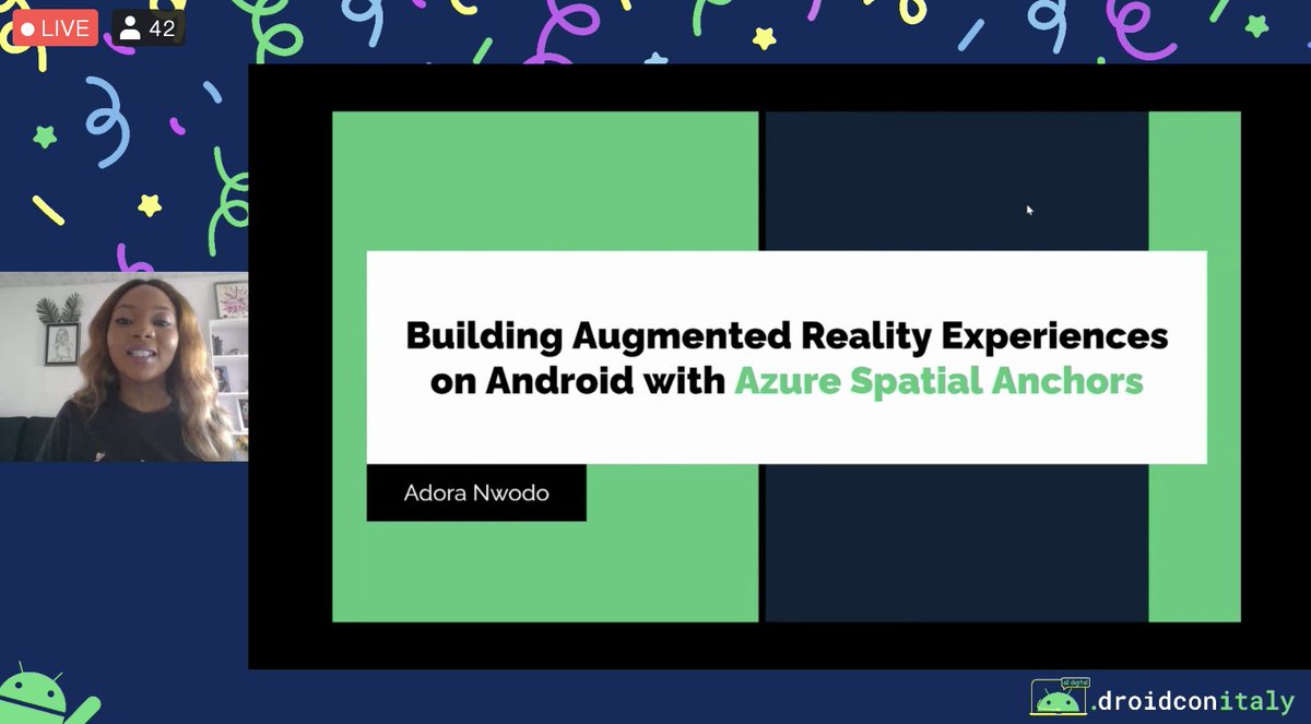 mosquitoman81's tweet image. &quot;Building AR Experiences on Android with Azure Spatial Anchors&quot; is an amazing talk! WOW! Thanks @AdoraNwodo  #droidconit @Droidconit #androidconnected