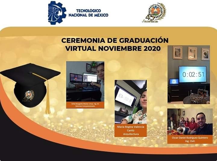 #ComunidadITTepic 

Gracias a Oscar Daniel Rodríguez Quintero egresado de la carrera de Ingeniería Civil, a María Regina Valencia Cantú egresada de la carrera de Arquitectura y a Delia Margarita Macías Urzúa de la carrera de Ingeniería en Sistemas Computacionales.